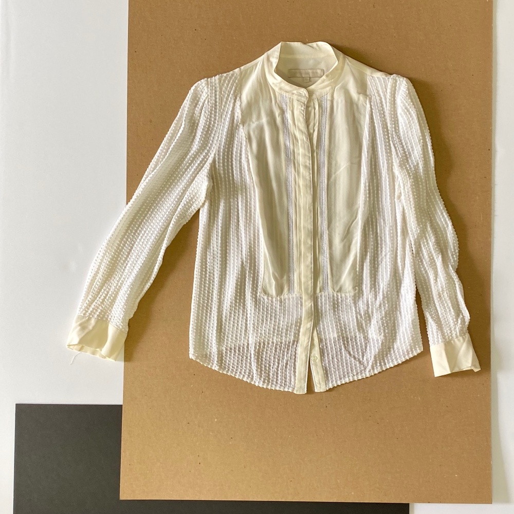 Vanessa Bruno Paris cotton/silk button-front blous